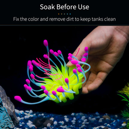 Décoration en silicone effet corail lumineux pour aquarium