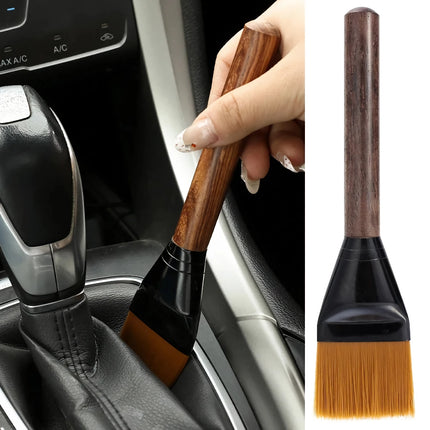 Brosse de nettoyage d'intérieur de voiture en bois de santal noir