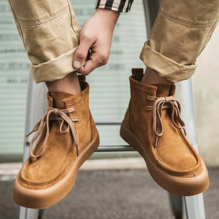 Nouveaux mocassins en cuir suédé de vache pour hommes automne hiver