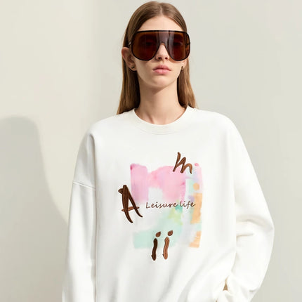 Sweat-shirt minimaliste de style universitaire