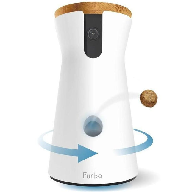 Cámara HD para mascotas con vista de 360°, alertas de lanzamiento de golosinas y ladridos: perfecta para monitorear perros