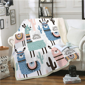 Square Blanket Thick Plush Digital Printing - Wnkrs