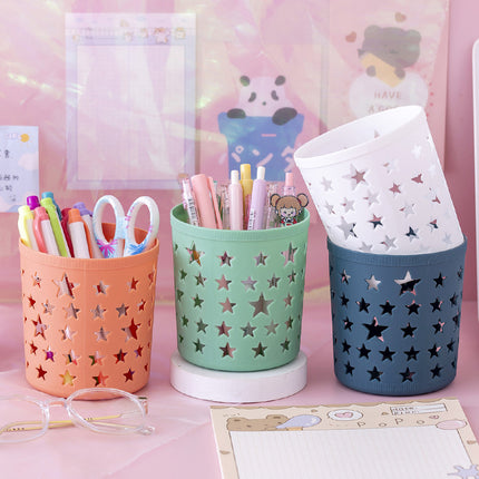 Adorable Hollow Star Pen Holder Desk Organizer