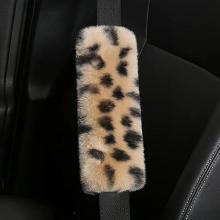 Luxurious Leopard Print Car Seat Belt Shoulder Pad - Wnkrs