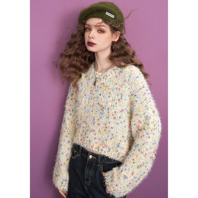 Colorful Dots Loose Knitwear for Women