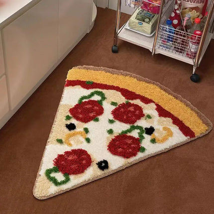 Tapis de bain moelleux touffeté à pizza