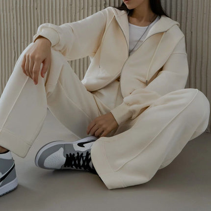 Comfy Oversized Hoodie & Wide-Leg Tracksuit Set