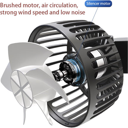 Adjustable Dual-Head Car Seat Cooling Fan with USB Power