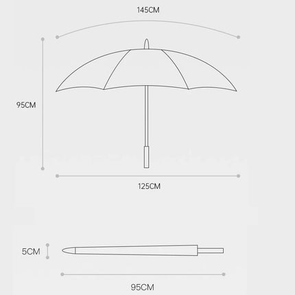 Paraguas automático resistente al viento con mango largo