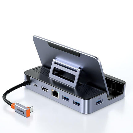 6-Port Type-C Docking Station: HDMI 4K@60Hz, USB 3.0, RJ45, PD 100W Hub
