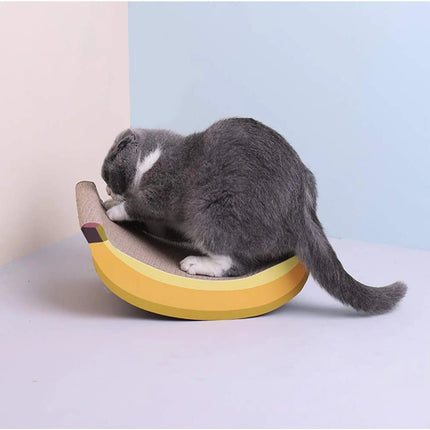 Planche à gratter pour chat en forme de banane