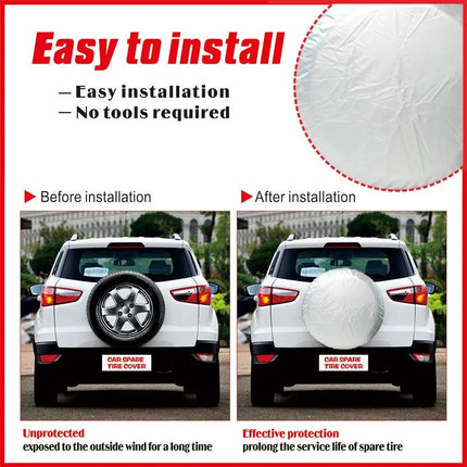 Universal Car & SUV Spare Tire Cover Case | Durable Wheel Protector Bag in Oxford Cloth - Wnkrs