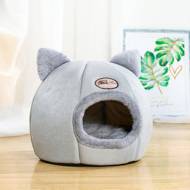 Acogedora cama cueva para gatos: nido para mascotas de interior cálido en invierno para gatos y perros pequeños