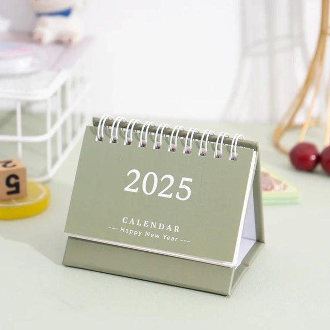 Calendrier de bureau Kawaii 2025 avec liste de tâches et agenda quotidien