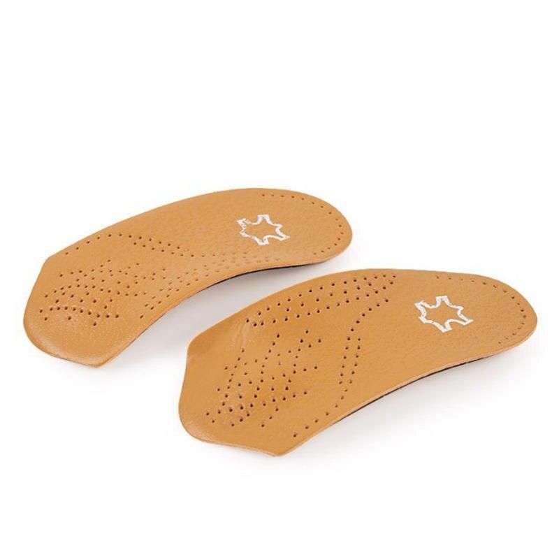 Arch Support Cowhide Insoles for Plantar Fasciitis & Foot Comfort