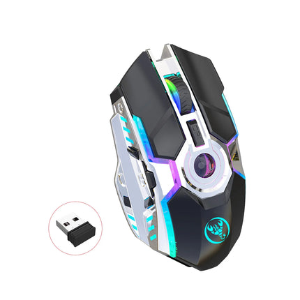 T30 2.4G Wireless Gaming Mouse 7-Button RGB Backlit 2400DPI Rechargeable