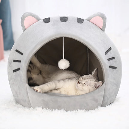 Cozy Cat Bed Cave – Niche douce et chaude pour chats et petits chiens