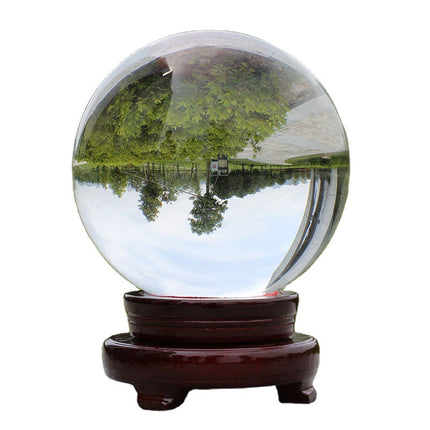 Crystal Ball On A Wooden Stand - Wnkrs