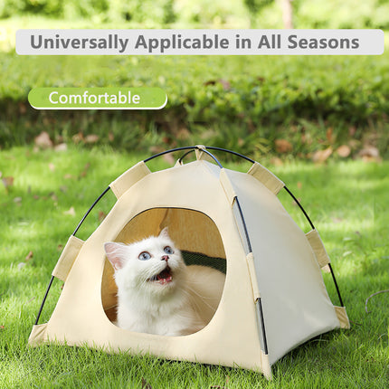 Lit de tente imperméable pour chat | Niche portable et amovible pour animaux de compagnie pour chats et petits chiens