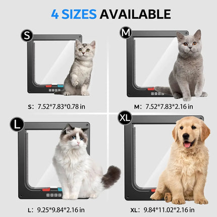 Puerta para gatos con cierre interior y exterior