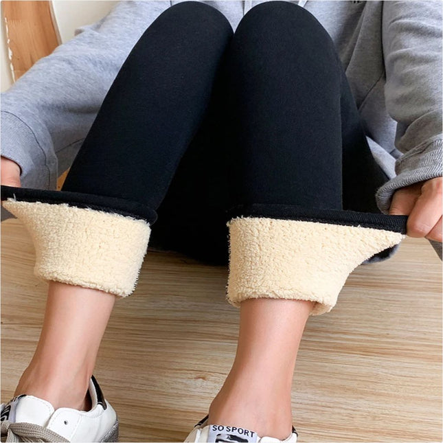 Women Pants Winter Fleece Thicken Pants Lamb Wool - Wnkrs