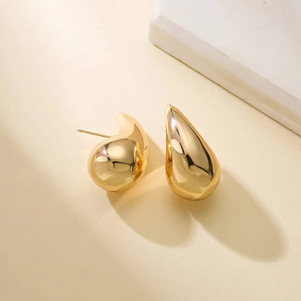 Chunky Vintage Gold & Silver Teardrop Earrings - Wnkrs