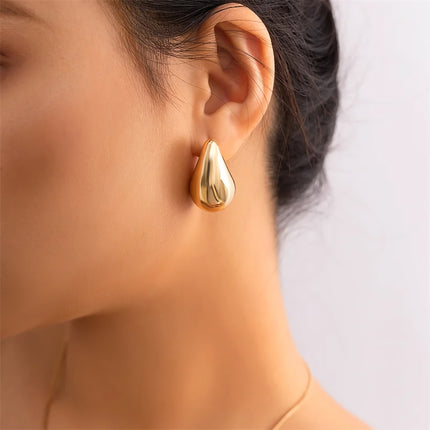 Chunky Vintage Gold & Silver Teardrop Earrings - Wnkrs