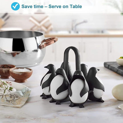 Charming Penguin-Shaped Multifunctional Egg Cooker and Storage Rack - Wnkrs