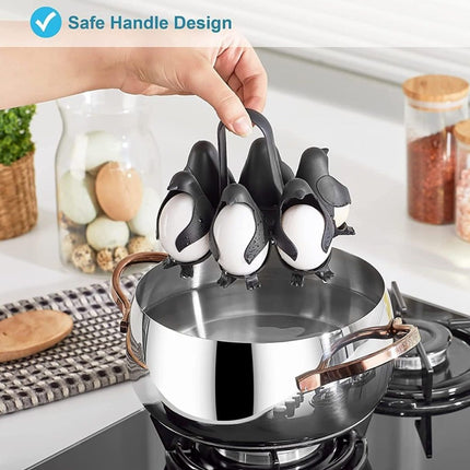 Charming Penguin-Shaped Multifunctional Egg Cooker and Storage Rack - Wnkrs