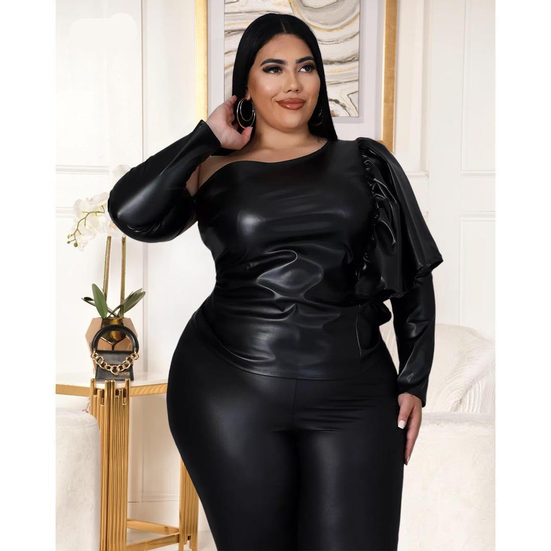 One Shoulder Top for Plus Size Women