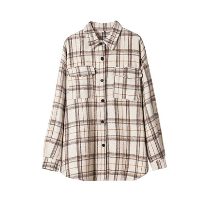 Women's Oversized Plaid Shirt - Wnkrs