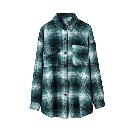 Women's Oversized Plaid Shirt - Wnkrs