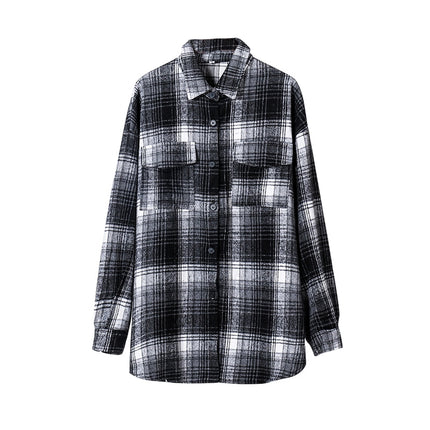 Women's Oversized Plaid Shirt - Wnkrs