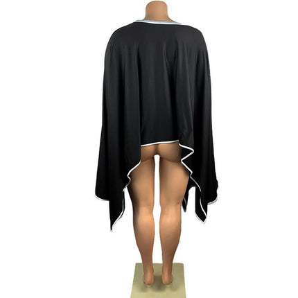 Black Batwing Half Sleeve Top - Wnkrs