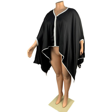 Black Batwing Half Sleeve Top - Wnkrs