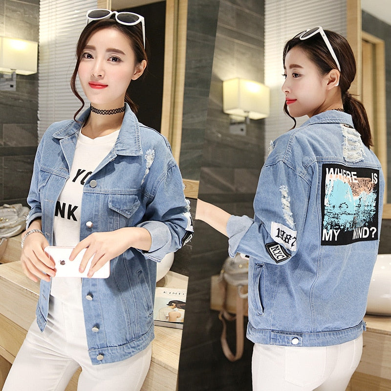Women's Plus Size Jeans Jacket