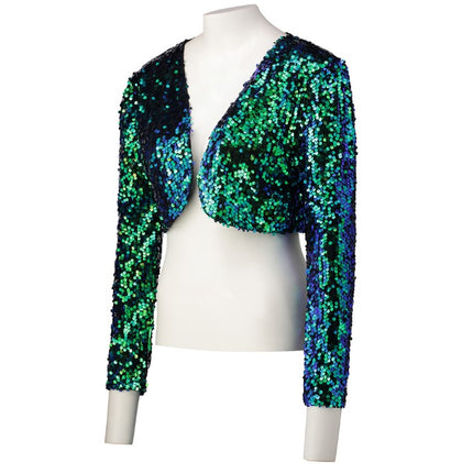 Women's Sequined Crop Jacket - Wnkrs