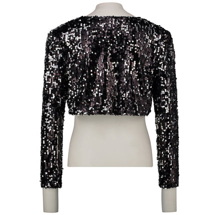 Women's Sequined Crop Jacket - Wnkrs