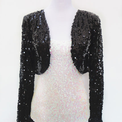 Women's Sequined Crop Jacket - Wnkrs