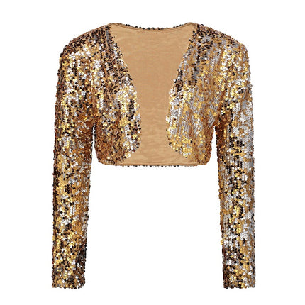 Women's Sequined Crop Jacket - Wnkrs