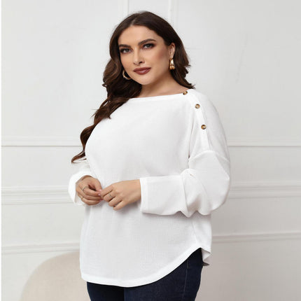 White Round Neck Slim Top - Wnkrs