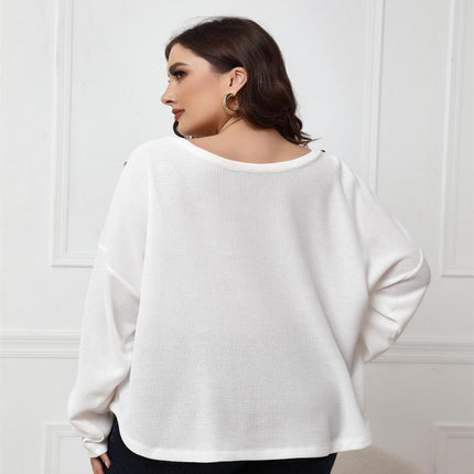 White Round Neck Slim Top - Wnkrs