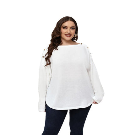 White Round Neck Slim Top - Wnkrs