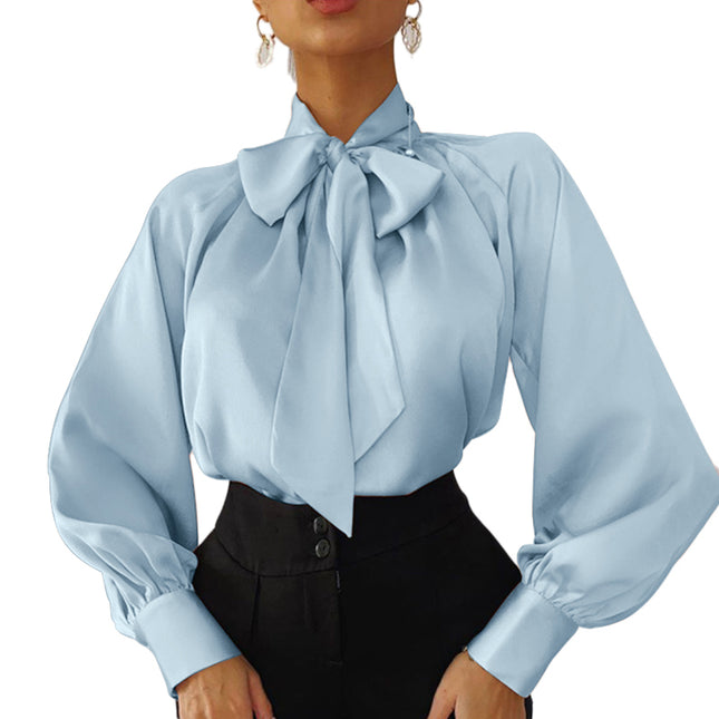 Women's Elegant Bow Blouse - Wnkrs