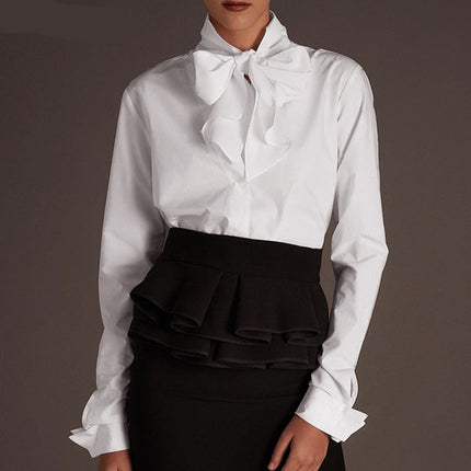 Women's Elegant Bowknot Blouse - Wnkrs