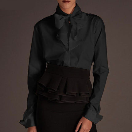 Women's Elegant Bowknot Blouse - Wnkrs