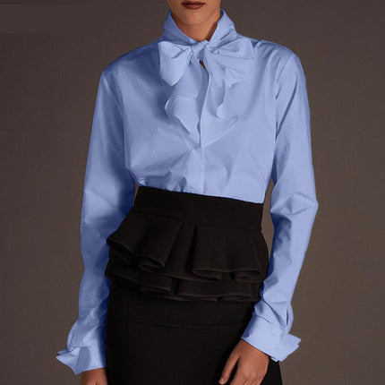 Women's Elegant Bowknot Blouse - Wnkrs