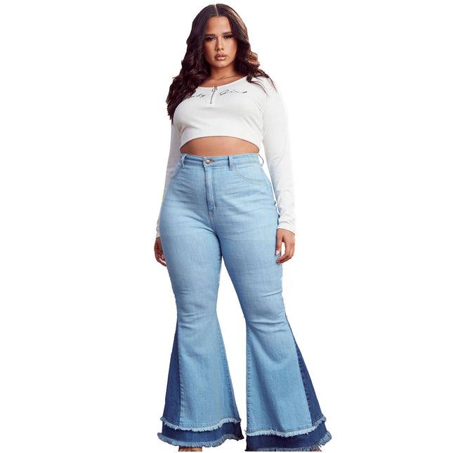 All-Match Plus Size Wide-Leg Jeans - wnkrs