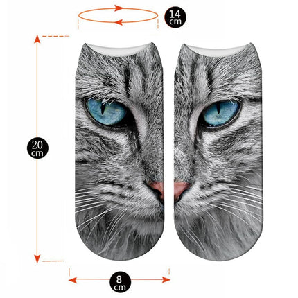 3D Cat Print Socks - wnkrs
