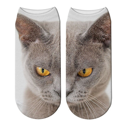3D Cat Print Socks - wnkrs